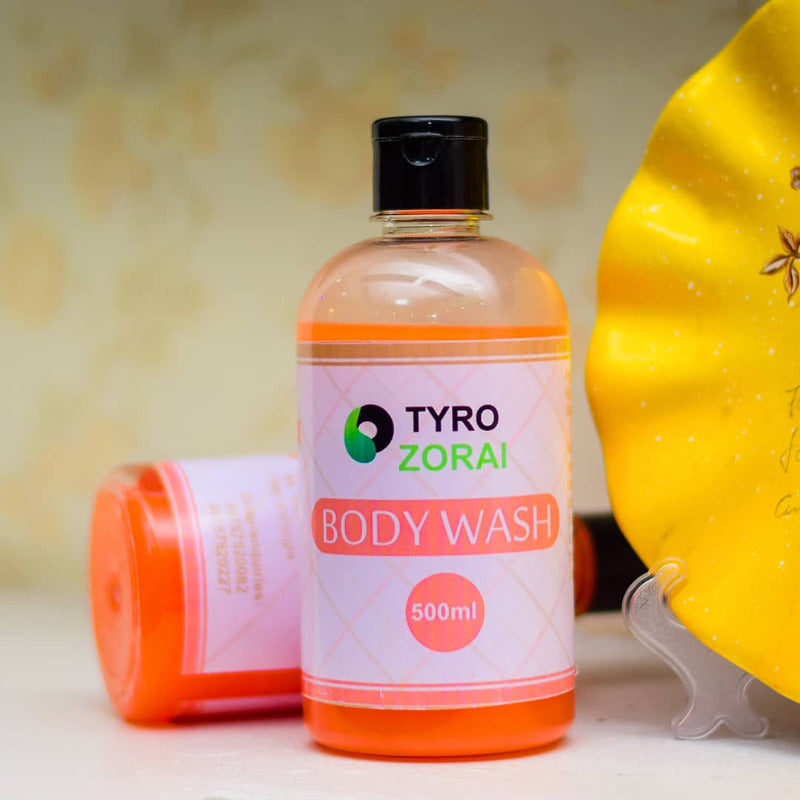 Exfoliating glow body wash