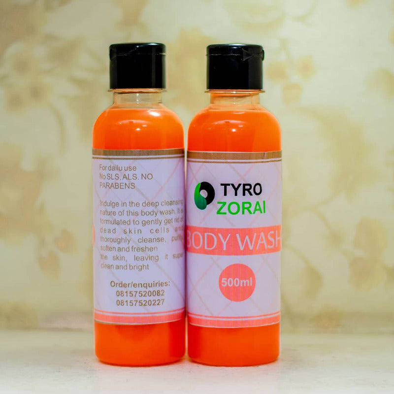 Exfoliating glow body wash